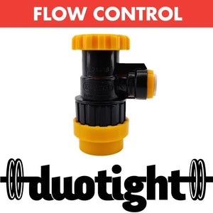 POK duotight 8mm x Flow Control Ball Lock Disconnect (Liquid Black + Yellow)
